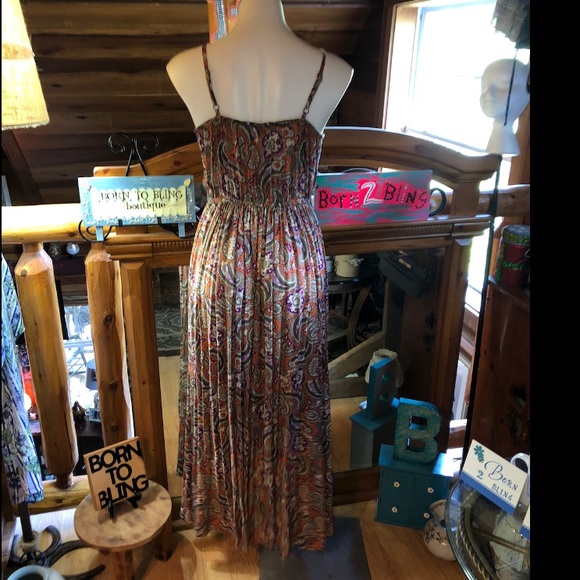 WRANGLER gorgeous SEXY long maxi dress adj straps beautiful colors - WORN ONCE - Picture 10 of 15